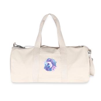 Dolphin in the flower circle - Recycled Canvas Sports Bag by Stanley/Stella - natural - Front