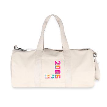 2006 Limitiertes Geburtstagsgeschenk für Mädchen - Recycelte Canvas-Sporttasche von Stanley/Stella - Naturweiß - Vorne