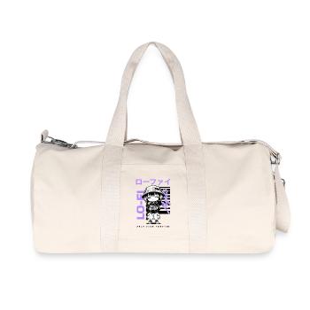 Lo-Fi Nights – Kawaii Chibi avec Walkman Streetwear - Sac de sport en toile recyclée Stanley/Stella - blanc naturel - Devant