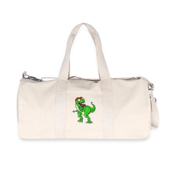 Roaring Back to School Dinosaur for Kids - Recycled Canvas Sports Bag by Stanley/Stella - natural - Front