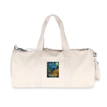 Miami, Floride - Sac de sport en toile recyclée Stanley/Stella - blanc naturel - Devant