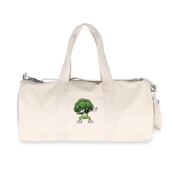 Broccoli Cool Dancer with Glasses - Recycled Canvas Sports Bag by Stanley/Stella - natural - Front