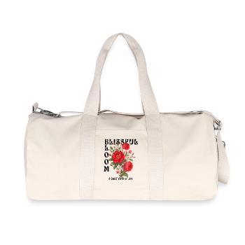 Blissful Bloom – Peace & Beauty Combined 🌸 - Recycled Canvas Sports Bag by Stanley/Stella - natural - Front