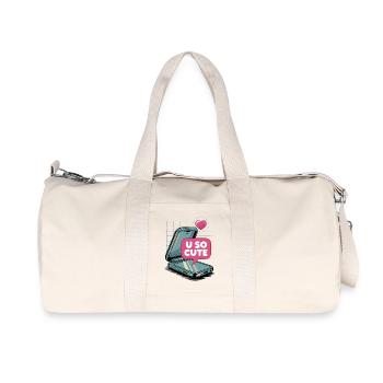 U So Cute Pop Art Téléphone portable - Sac de sport en toile recyclée Stanley/Stella - blanc naturel - Devant