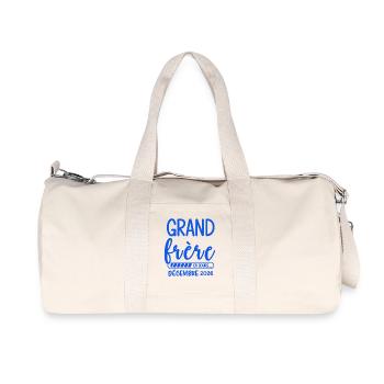 Big Brother Dezember 2026 Schwangerschaftsankündigung Geschenk - Recycelte Canvas-Sporttasche von Stanley/Stella - Naturweiß - Vorne