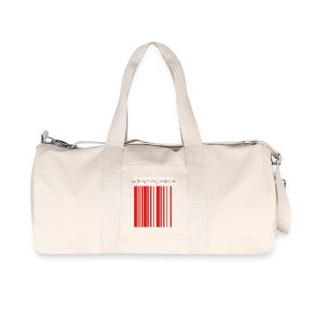Emergency Stripe Contrast - Recycled Canvas Sports Bag by Stanley/Stella - natural - Front