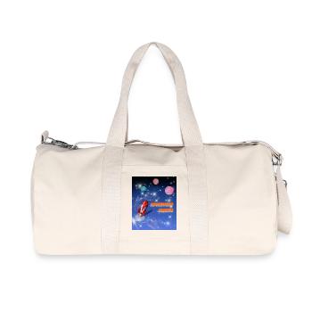 Adventure Awaits – Weltraumträume für kleine Entde - Recycelte Canvas-Sporttasche von Stanley/Stella - Naturweiß - Vorne