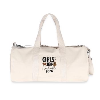 Girls Trip Nashville 2026 - Recycled Canvas Sports Bag by Stanley/Stella - natural - Front