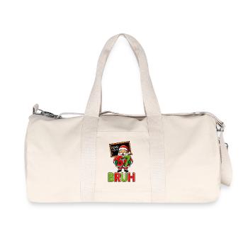 67 Bruh Santa Funny Christmas 6 7 Meme Xmas - Recycled Canvas Sports Bag by Stanley/Stella - natural - Front