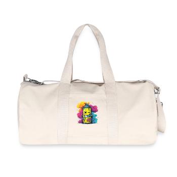 Spraykraft Yellow Graffiti Spray Cans Art - Recycled Canvas Sports Bag by Stanley/Stella - natural - Front