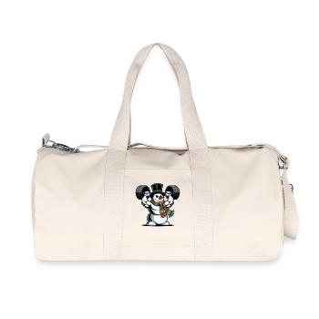 Strong Snowman Weightlifting Fitness Hivernal - Sac de sport en toile recyclée Stanley/Stella - blanc naturel - Devant
