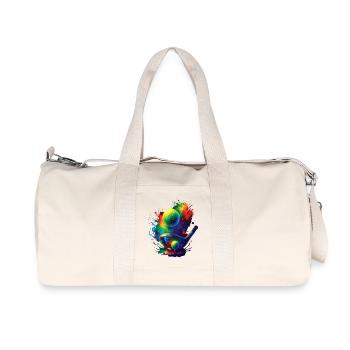 Golfkunst – Lebendige Illustration für Golfer - Recycelte Canvas-Sporttasche von Stanley/Stella - Naturweiß - Vorne