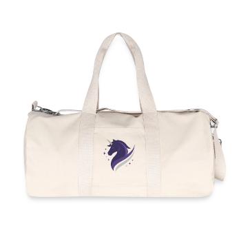 Mystical Purple Unicorn, Night Sky, Magic - Recycled Canvas Sports Bag by Stanley/Stella - natural - Front