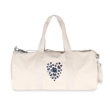 graublaue herzen herz Muster graue herzen  - Recycelte Canvas-Sporttasche von Stanley/Stella - Naturweiß - Vorne