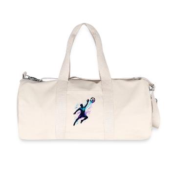Neon soccer player, shot in the corner - Recycled Canvas Sports Bag by Stanley/Stella - natural - Front