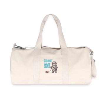 Zieh Nicht So Faultier Mit Schnecke Lustiger - Recycelte Canvas-Sporttasche von Stanley/Stella - Naturweiß - Vorne