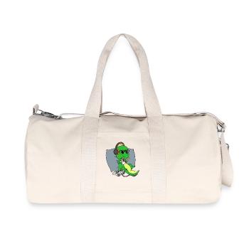 Süße Gaming-Dinosaurier-T-Rex-Ramen-Nudel-Geschenkidee - Recycelte Canvas-Sporttasche von Stanley/Stella - Naturweiß - Vorne
