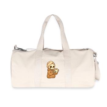 Squelette de café douillet – Ambiance bien-être - Sac de sport en toile recyclée Stanley/Stella - blanc naturel - Devant