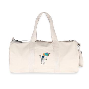 Fête d’anniversaire du 5e anniversaire des Ballons Planètes Astronaute mignons - Sac de sport en toile recyclée Stanley/Stella - blanc naturel - Devant