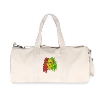 Rasta Lion Dreadlocks Reggae Music Jamaica Gift Id - Recycled Canvas Sports Bag by Stanley/Stella - natural - Front
