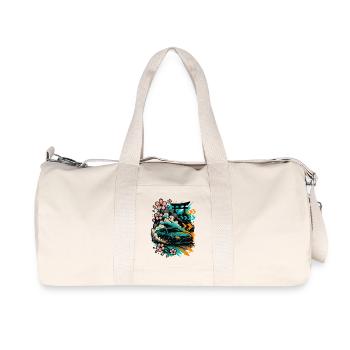 JDM Driftcar, Sakura Smoke, Japan Style - Recycled Canvas Sports Bag by Stanley/Stella - natural - Front