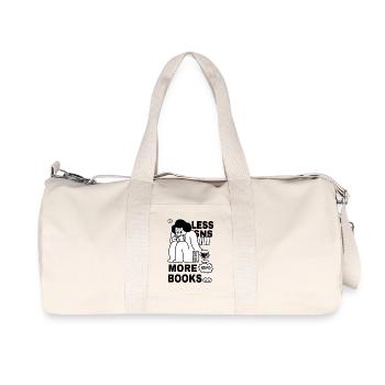 Bücher Lesen Design - Recycelte Canvas-Sporttasche von Stanley/Stella - Naturweiß - Vorne