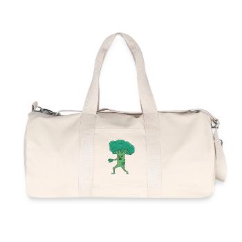 Broco Lee Broco Lee Broccoli Arts martiaux Kung Fu Jun de mots - Sac de sport en toile recyclée Stanley/Stella - blanc naturel - Devant