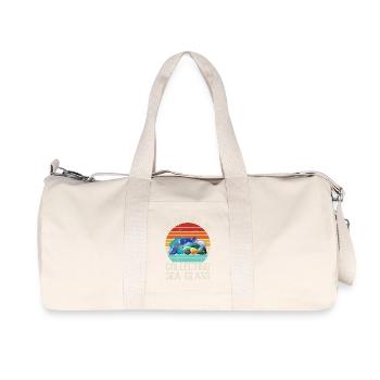 I'd Rather Be Collecting Sea Glass Beach Glass - Recycelte Canvas-Sporttasche von Stanley/Stella - Naturweiß - Vorne