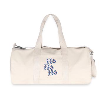 Ho Ho Ho – Bijoux de Noël frisons dans le style du drapeau frison - Sac de sport en toile recyclée Stanley/Stella - blanc naturel - Devant