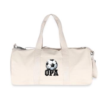 OPA Großvater Fußball - Recycelte Canvas-Sporttasche von Stanley/Stella - Naturweiß - Vorne