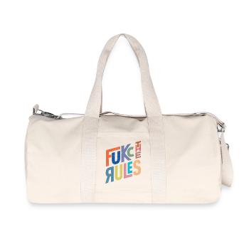 Regeln sind da, um gebrochen zu werden - Recycelte Canvas-Sporttasche von Stanley/Stella - Naturweiß - Vorne