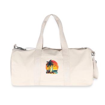 Sunset Palm Beach Surf - Sac de sport en toile recyclée Stanley/Stella - blanc naturel - Devant
