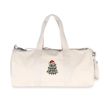I'm already sick of it! Subtle Christmas humbug - Recycled Canvas Sports Bag by Stanley/Stella - natural - Front