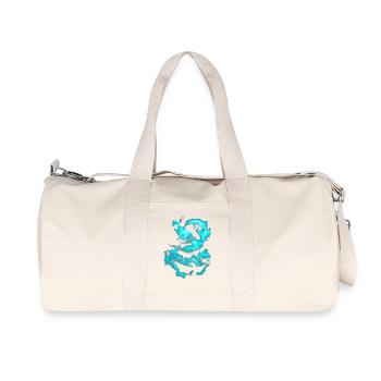 Chambre néon se baisser au-dessus d’un nuage bleu - Sac de sport en toile recyclée Stanley/Stella - blanc naturel - Devant
