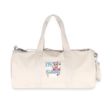 I'm The Birthday Girl - Recycelte Canvas-Sporttasche von Stanley/Stella - Naturweiß - Vorne