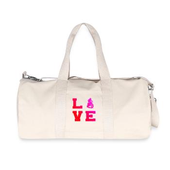 Attention fans de motocross, déclaration simple - Sac de sport en toile recyclée Stanley/Stella - blanc naturel - Devant