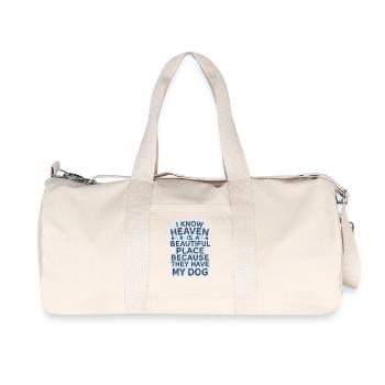 Dog Funeral My Dog Is In Heaven - Recycled Canvas Sports Bag by Stanley/Stella - natural - Front