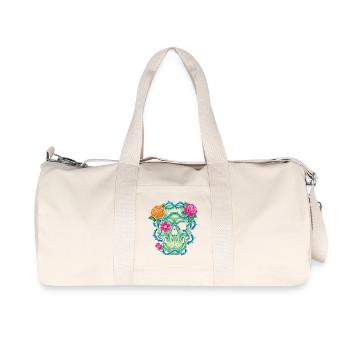 Crâne Floral - skull art - Sac de sport en toile recyclée Stanley/Stella - blanc naturel - Devant