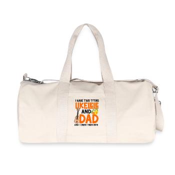 Ukulélé hawaïen Ukulélé Papa que j’ai - Sac de sport en toile recyclée Stanley/Stella - blanc naturel - Devant