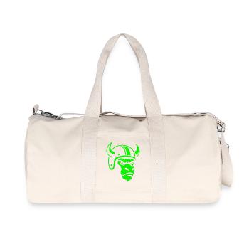 Biker Bull – Racing Spirit & Steel Head - Recycelte Canvas-Sporttasche von Stanley/Stella - Naturweiß - Vorne