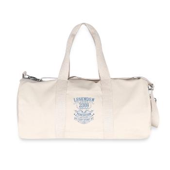 Légendes nées en 2008 Emblème - Sac de sport en toile recyclée Stanley/Stella - blanc naturel - Devant
