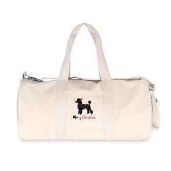 Poodel Christmas Winter Animals Dogs - Recycled Canvas Sports Bag by Stanley/Stella - natural - Front