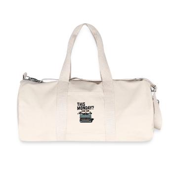 Ce lundi : Bonne soupe : Mème de la machine à écrire - Sac de sport en toile recyclée Stanley/Stella - blanc naturel - Devant