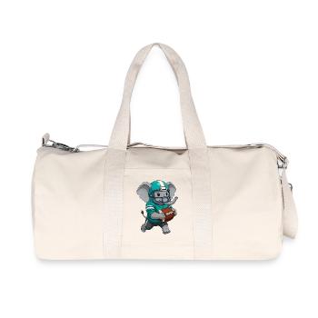 Conception de la journée de match de football d’éléphant mignon - Sac de sport en toile recyclée Stanley/Stella - blanc naturel - Devant