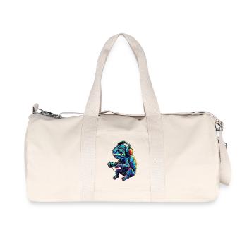 Jeux vidéo d’animaux de jeu caméléon drôles - Sac de sport en toile recyclée Stanley/Stella - blanc naturel - Devant