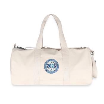 Silvesterparty-Design 2026 - Recycelte Canvas-Sporttasche von Stanley/Stella - Naturweiß - Vorne