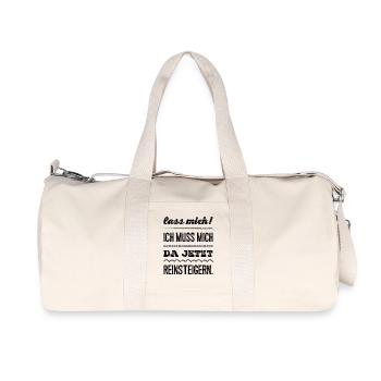 Funny Leave me, I have to get into it - Recycled Canvas Sports Bag by Stanley/Stella - natural - Front