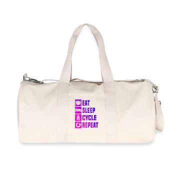 Illustration de vélo de route pour vélo de route - Sac de sport en toile recyclée Stanley/Stella - blanc naturel - Devant