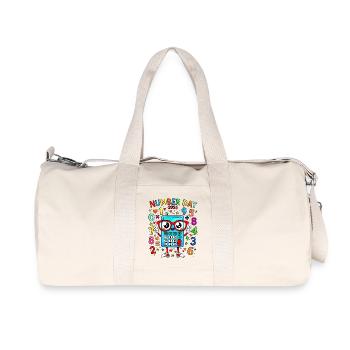 Numeral Day 2026 Calculator Mascot - Recycled Canvas Sports Bag by Stanley/Stella - natural - Front