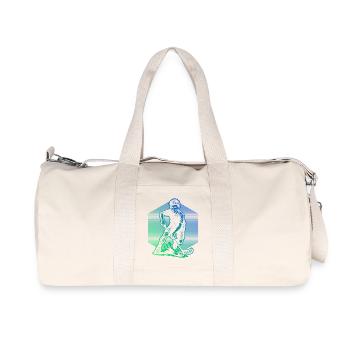 Einfach Floorball zeitloses Design - Recycelte Canvas-Sporttasche von Stanley/Stella - Naturweiß - Vorne